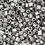 Miyuki Hex Cut Size 8/0 Seed Beads Palladium Plated 12g