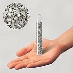 Miyuki Hex Cut Size 11 Beads Bright Sterling Plated 12g
