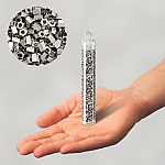 Miyuki Hex Cut Seed Beads Size 11 Palladium Plated 12g