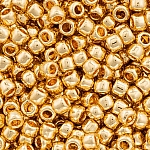 Toho Size 8/0 Seed Beads Metallic 24K Gold Plated 10g