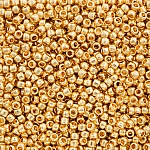 Toho Size 8/0 Seed Beads Metallic 24K Gold Plated 10g