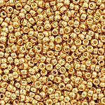 Toho Seed Beads Size 15/0 Metallic 24K Gold Plated 8.2g