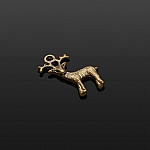 Antique Brass Small Reindeer Pendant Charm 22x19mm PK1