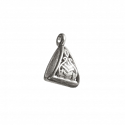 Tibetan Silver Triangular Pendant/Charm Bail 15mm PK1
