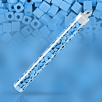 Miyuki Square Beads 4mm Opaque Light Blue Frosted 20g