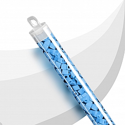 Miyuki Square Beads 4mm Opaque Light Blue Frosted 20g