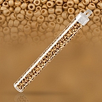 Miyuki Round 8/0 Seed Beads Matte 24K Gold Plated 22g Miyuki Round 8/0 Seed Beads Matte 24K Gold Plated 22g