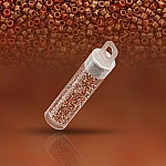 Toho 11/0 Treasure Seed Beads Gilded Marble Orange 7.8g