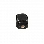 Opaque Black Shiny 7mm Glass Cube Bead 2mm Hole (PK1)