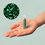 Toho Size 8/0 Seed Beads Silver Lined Dark Peridot 10g