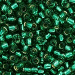 Toho Size 8/0 Seed Beads Silver Lined Dark Peridot 10g