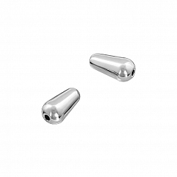 Sterling Silver Vertical Drilled Teardrop Beads 10x5mm