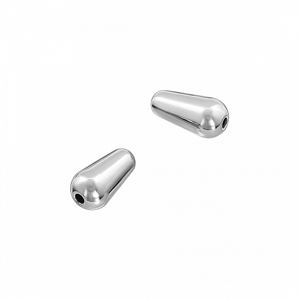 Sterling Silver Vertical Drilled Teardrop Beads 10x5mm