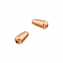 Rose Gold Vermeil Vertical Drilled Teardrop Beads 10x5mm