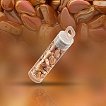 Czech Paisley Duo 2 Hole Beads Chalk Full Apricot 8.5g