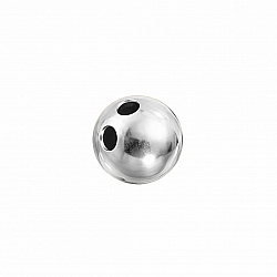 Sterling Silver 925 2 Hole Ball Button Bead 7mm (PK1)