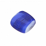 Black Striped Matte Blue Flat Square Glass Beads 10x5mm (PK1)