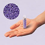 Miyuki Size 15 Seed Beads Sparkle Purple Lined Crystal 8.2g