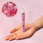 Seed Bead Selection Mix Pink Glass Beads 15g Tube