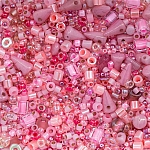 Seed Bead Selection Mix Pink Glass Beads 15g Tube