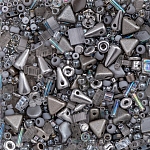 Seed Bead Selection Grey/Silver Mix Glass Beads 15g Tube 