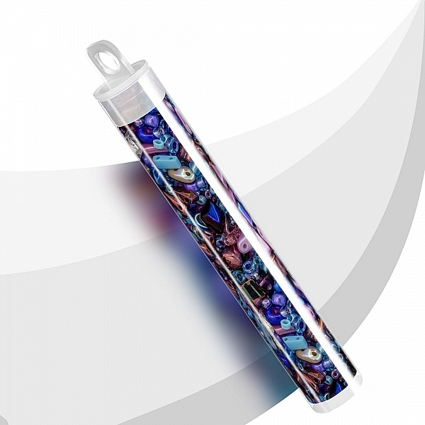Seed Bead Selection Purple/Blue Mix Glass Beads 15g Tube