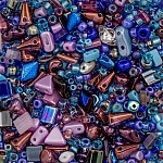 Seed Bead Selection Purple/Blue Mix Glass Beads 15g Tube
