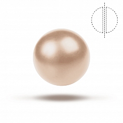 Swarovski 12mm Round Crystal Pearls (5810) Peach PK1