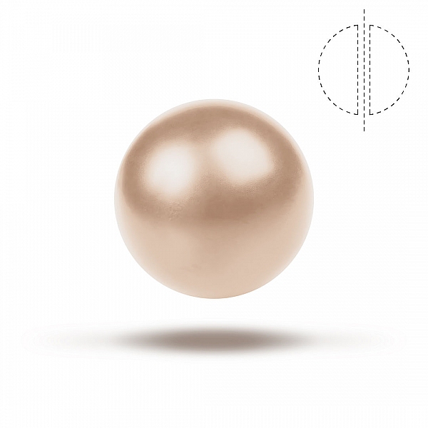 Swarovski 12mm Round Crystal Pearls (5810) Peach PK1