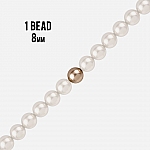 8mm Swarovski Round Crystal Pearl Bead 5810 Bronze PK1