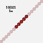 6mm Swarovski Crystal Glass Pearls 5810 Red Coral PK5
