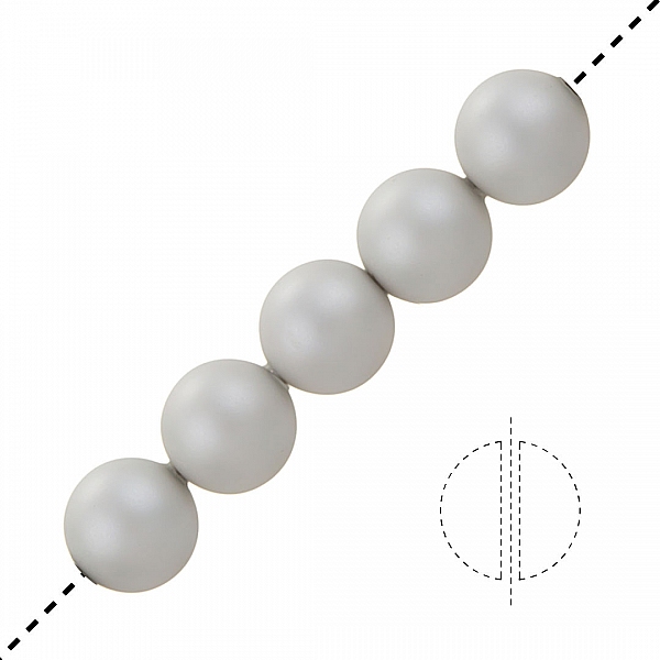 6mm Swarovski Crystal Pearl Beads 5810 Pastel Grey PK5