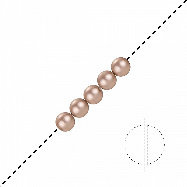 Swarovski Glass Pearls 5810 Powder Almond 3mm Bead PK5