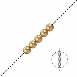 Swarovski Glass Pearls 5810 Vintage Gold 3mm Beads PK5
