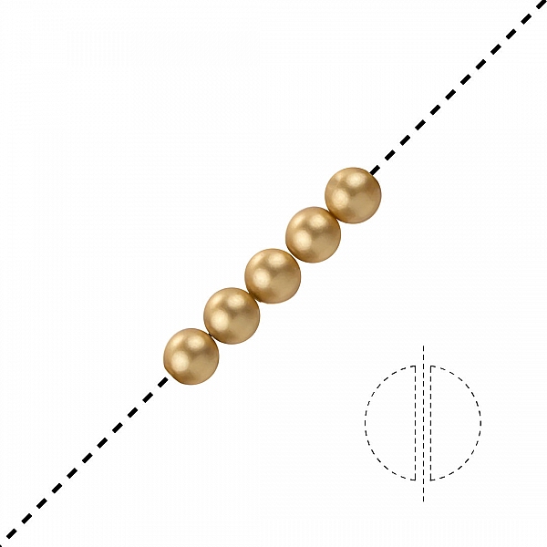 Swarovski Glass Pearls 5810 Vintage Gold 3mm Beads PK5
