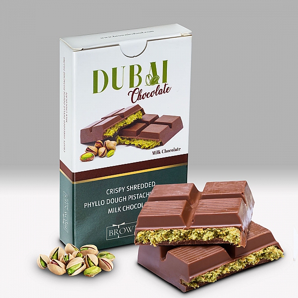 Dubai Chocolate Crispy Shredded Phyllo Dough Pistachio Filling Milk chocolate Pack 200g