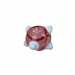 Sputnik Lampwork Pink And Lt Blue Round Glass Bead 16mm