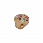 Multi Colored Handmade Speckled Twisted Brown Square Glass Bead 10mm PK1