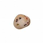 Multi Colored Handmade Speckled Twisted Brown Square Glass Bead 10mm PK1