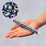 Miyuki Magatama Seed Beads Matte Black AB 4mm 24g Tube