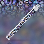 Miyuki Magatama Seed Beads Matte Black AB 4mm 24g Tube
