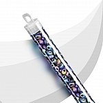Miyuki Magatama Seed Beads Matte Black AB 4mm 24g Tube
