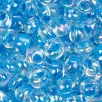 Miyuki Magatama Seed Beads Aqua Lined Crystal AB 24g Tube