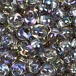 Miyuki Magatama Seed Beads 4mm Transparent Grey AB 24g