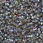 Miyuki Magatama Seed Beads 4mm Transparent Grey AB 24g