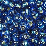 Miyuki Magatama Seed Beads Silver Lined Capri Blue 24g