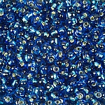 Miyuki Magatama Seed Beads Silver Lined Capri Blue 24g