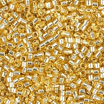 Miyuki Delica Seed Beads Size 11 Silver Lined Gold 7.2g