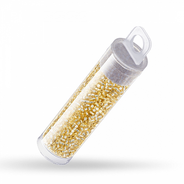 Miyuki Delica Seed Beads Size 11 Silver Lined Gold 7.2g