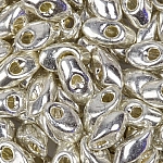 Miyuki Long Magatama Silver Lined Galvanized Silver 8.5g
